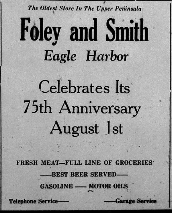 newspaper ad - <i>Evening Copper Journal</i>, 31 May 1935